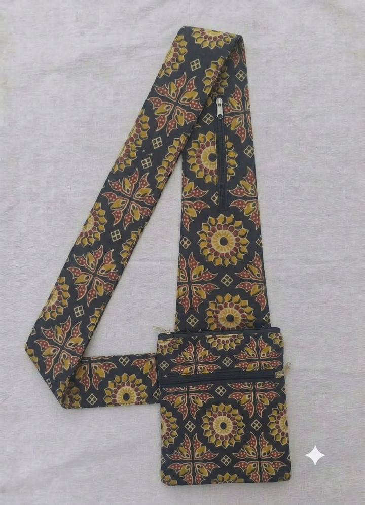 Pilgrim Bag - Black Sunrise Ajarkh print