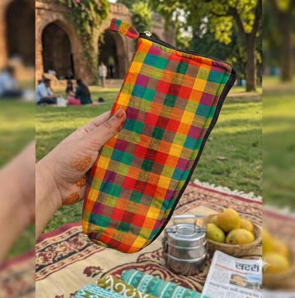 Travel Meal Kit - multicolor small checks