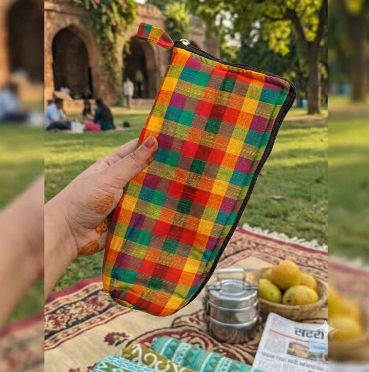 Travel Meal Kit - multicolor small checks