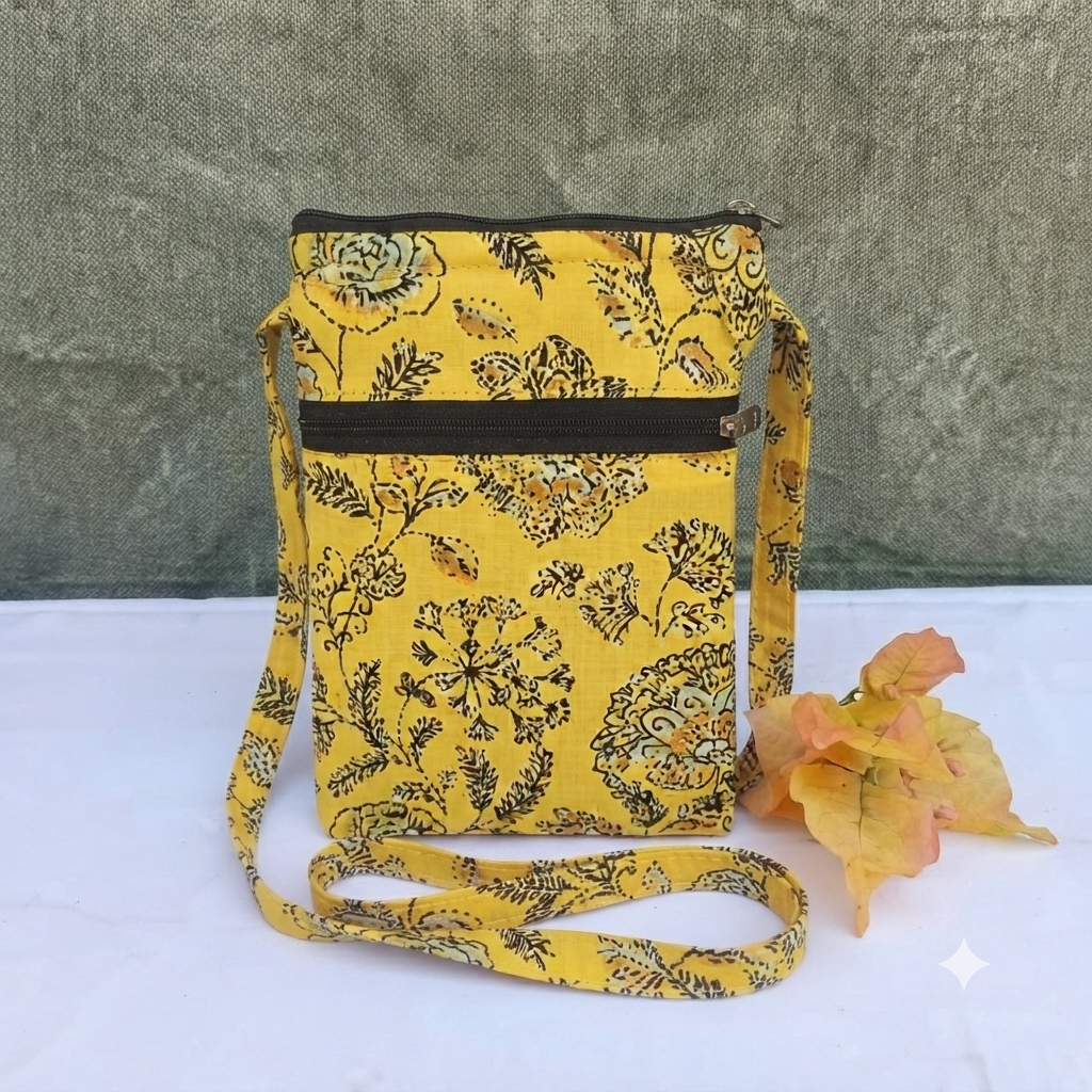 Daily Sling yellow with flower design