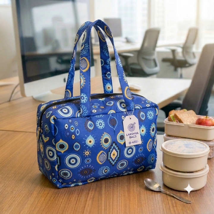 XL Everyday Meal Bag - Blue Evil Eye Print