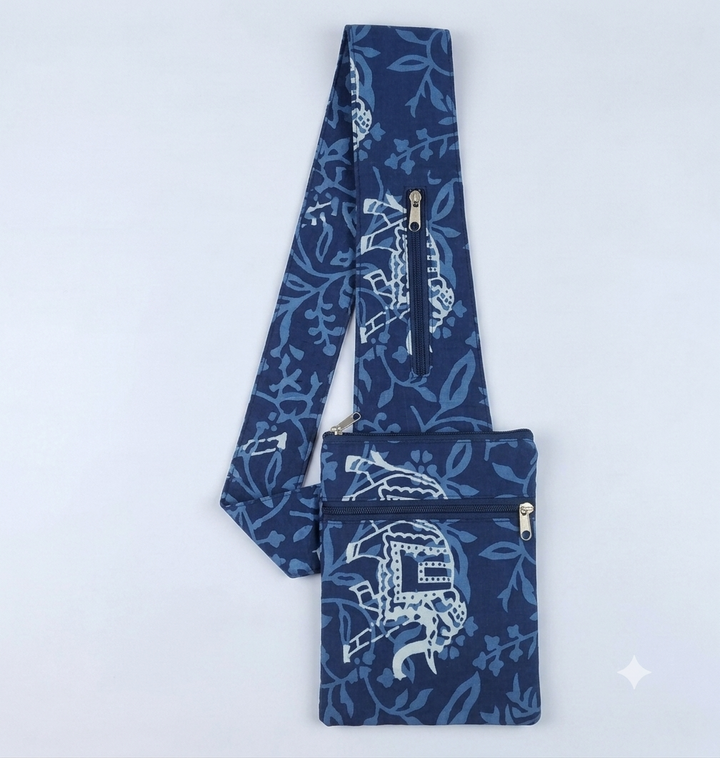 Pilgrim Bag - blue elephant