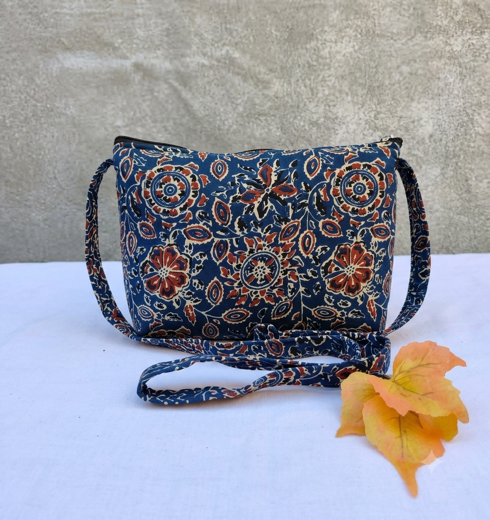 Bristlefront Everyday- Blue featuring traditional Kalamkari printed