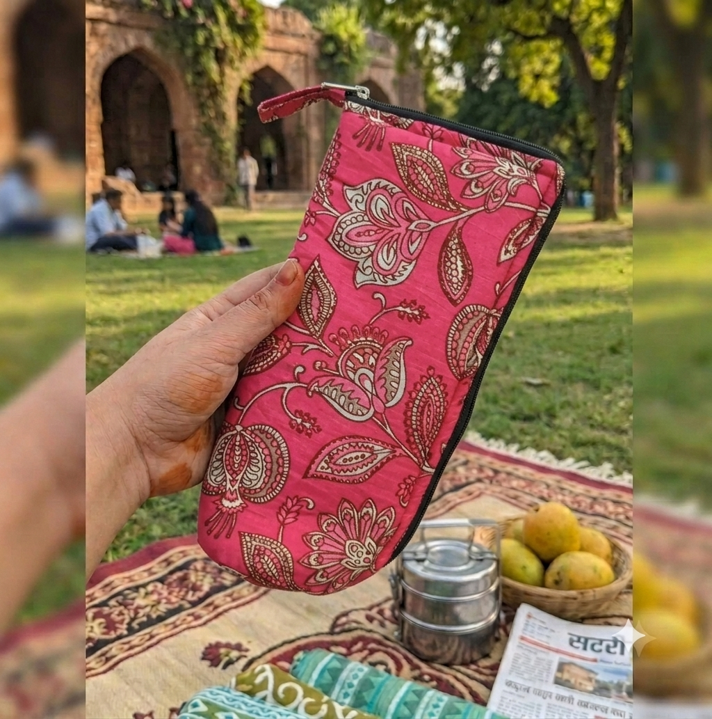 Travel Meal Kit - Heritage Pink Floral Motif