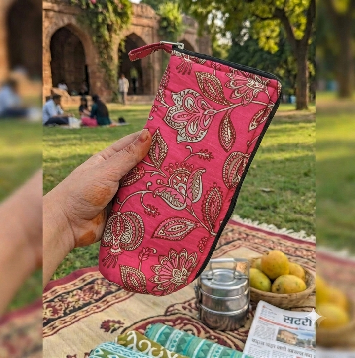 Travel Meal Kit - Heritage Pink Floral Motif
