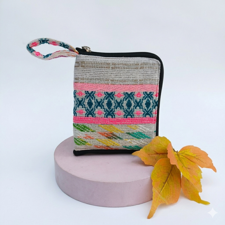 Mini wallet with card holder Multi Color Boho Design