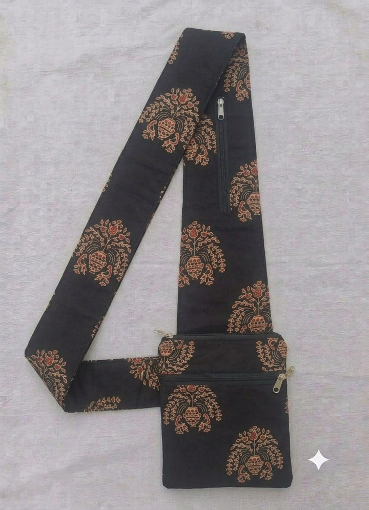 Pilgrim Bag - black kalamkari