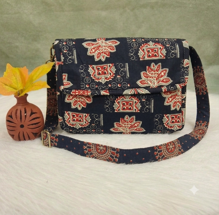 Multizipper Sling 4 Zips - Ethnic Motif Block Print