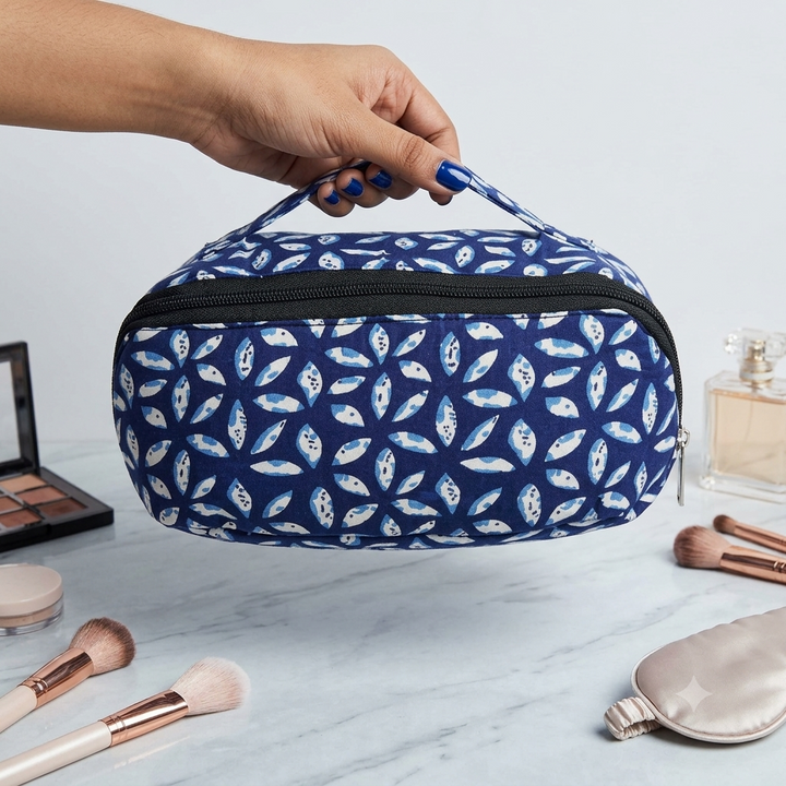TABLE TOP VANITY - Royal Blue Motif