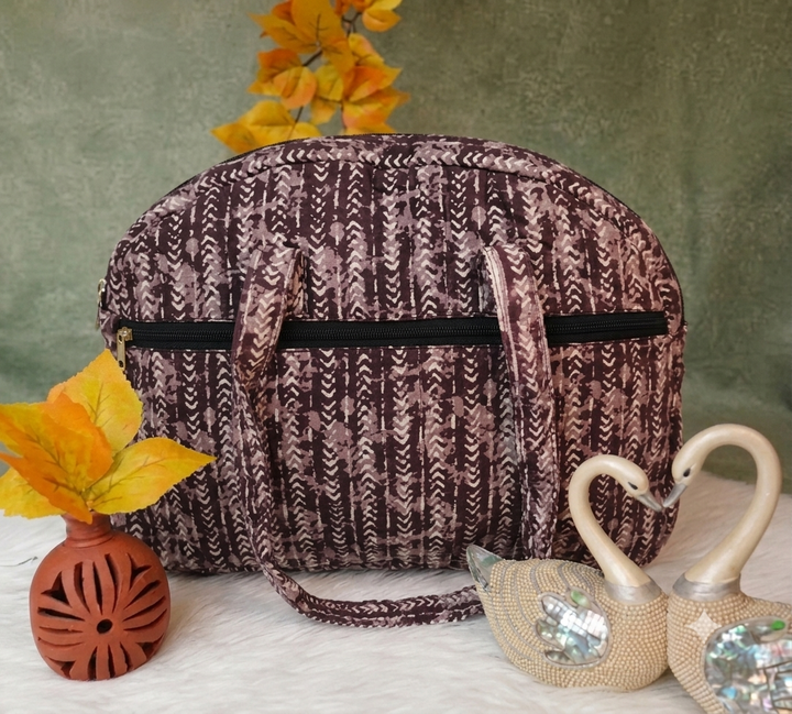 Everyday Tote Brown with White Dot print