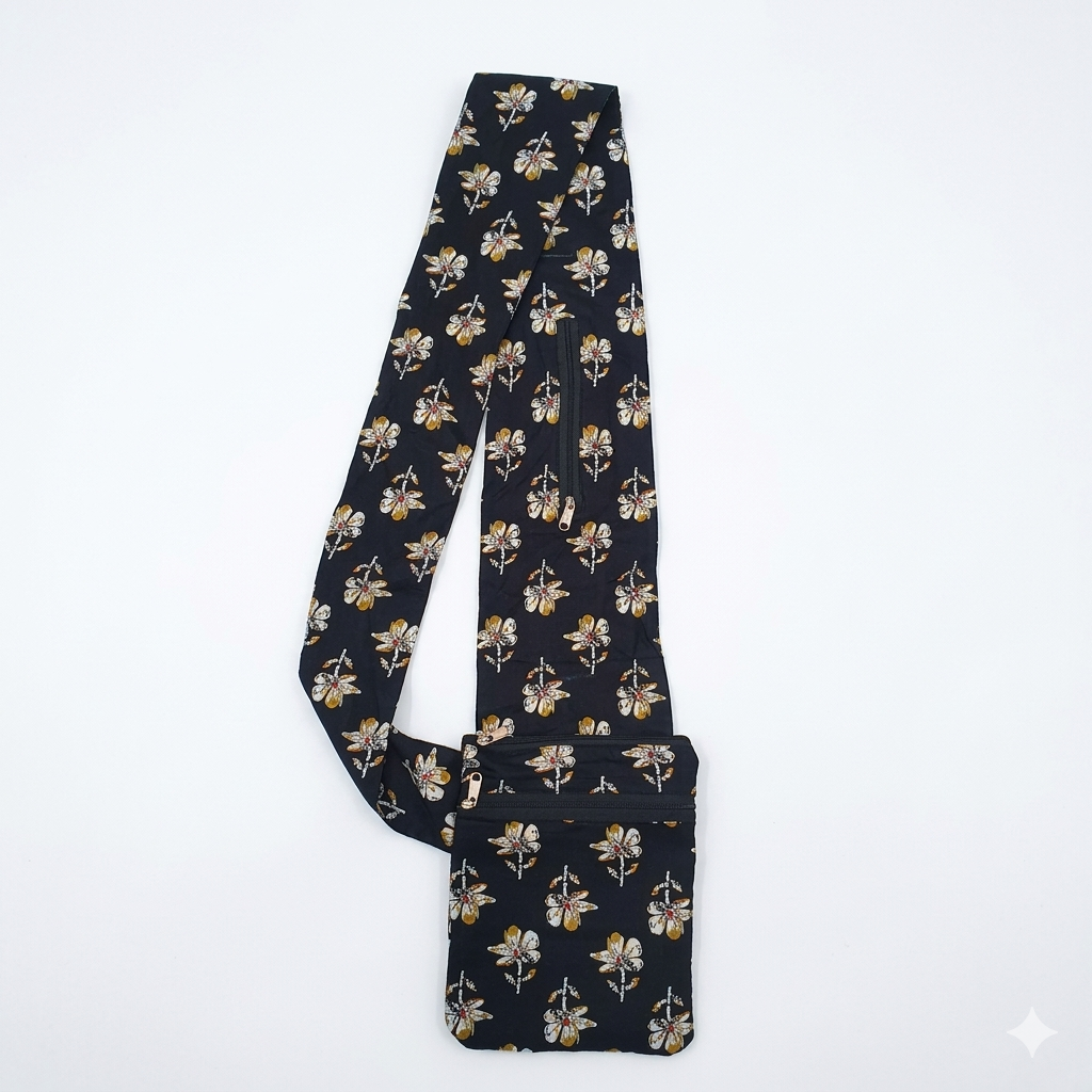 Pilgrim Bag - Black With Color Flower Print