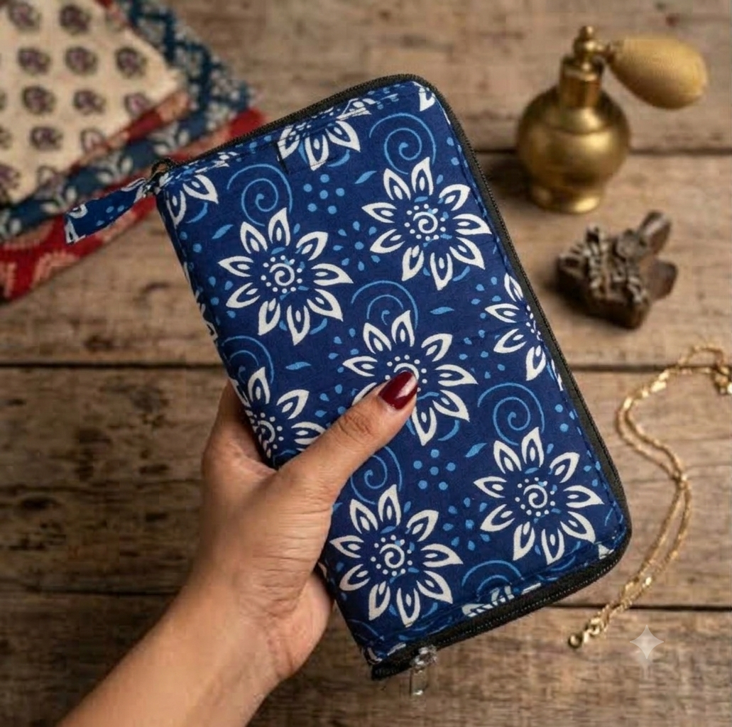 SMART WALLET BIG - indigo batik