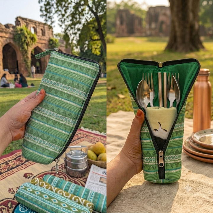 Travel Meal Kit - Artisan Green Cutlery