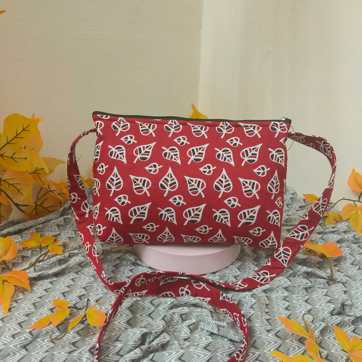 Bristlefront Everday sling Maroon with Leaf Design