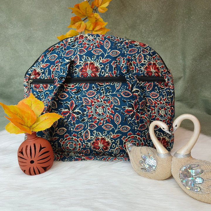 Everyday Tote blue ajrakh print