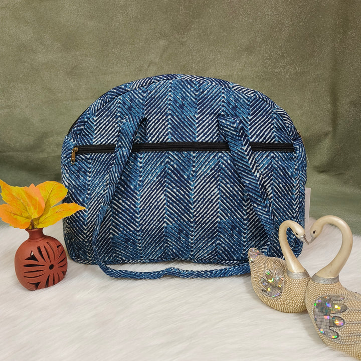 Everyday Tote blue strips print