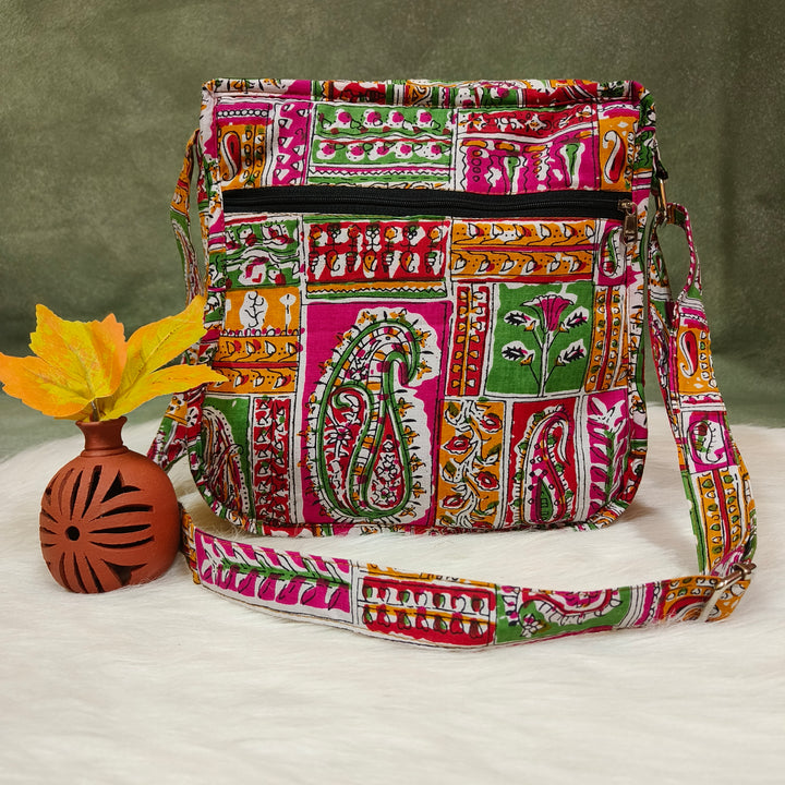 Xtra Sling bag mixed color mango print