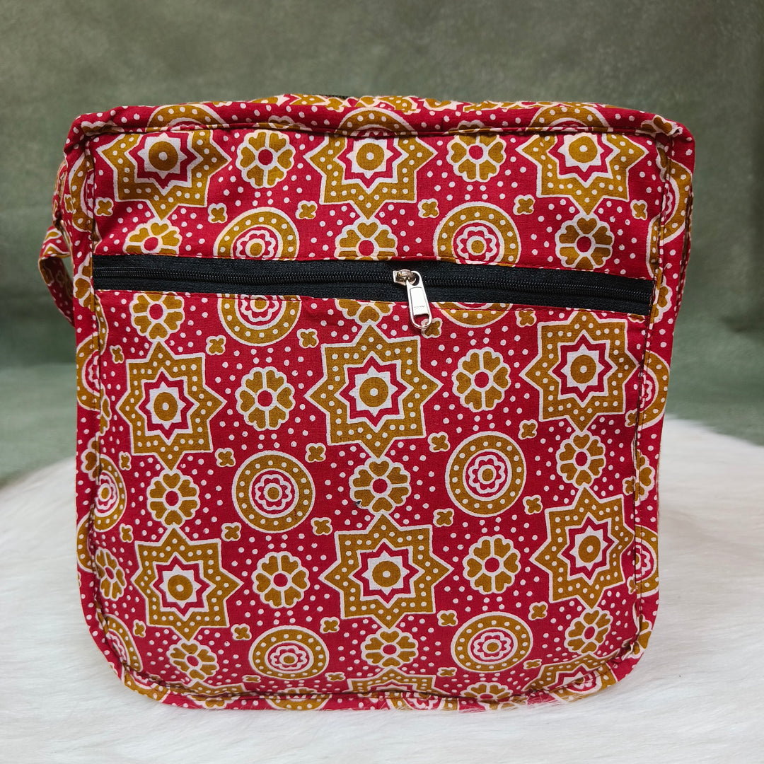 Xtra Sling bag Maroon with dot print