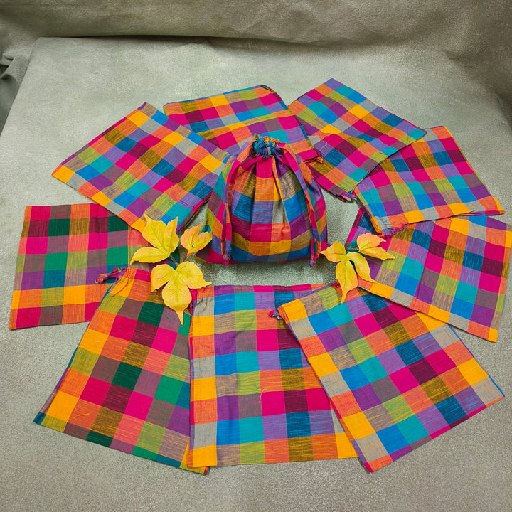 Checks Potli- Bundle 12×12
