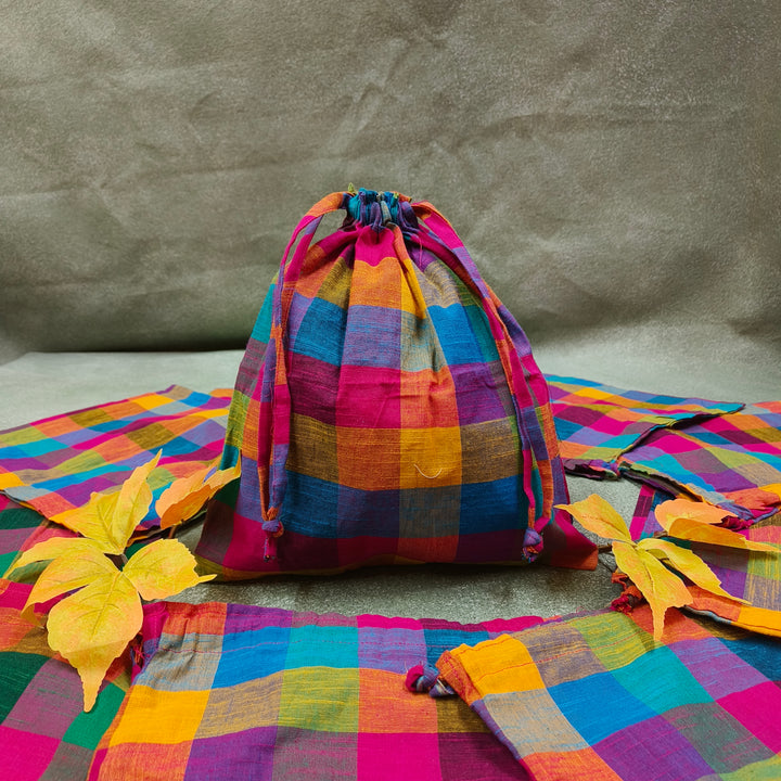 Checks Potli- Bundle 12×12