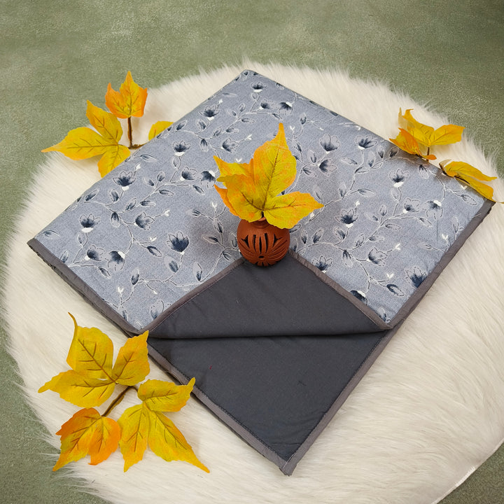Baby Comforters grey with flower print