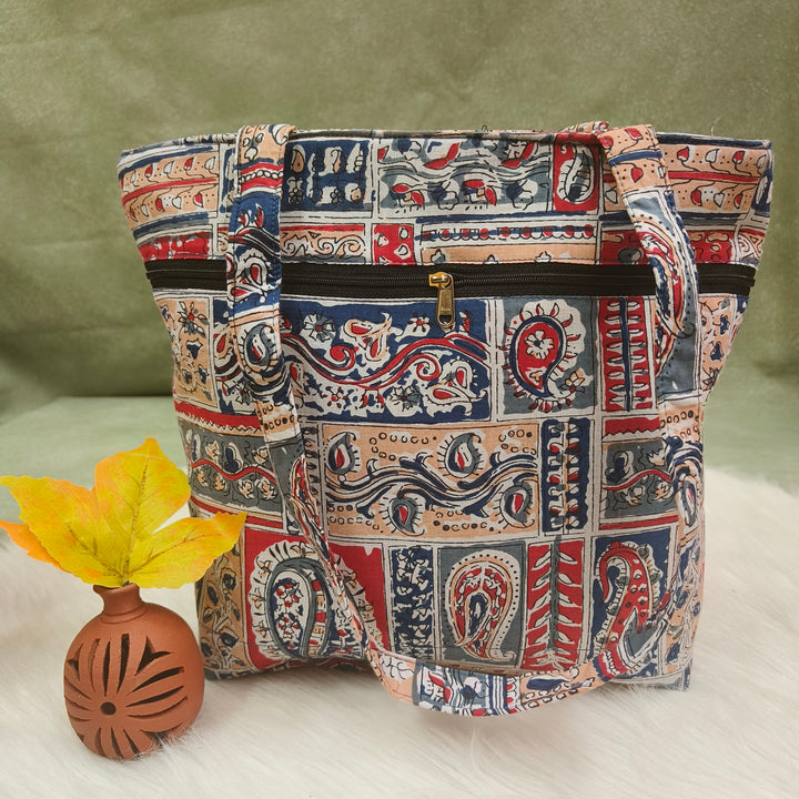 9Am to 5Pm tote Mixed color with mango print