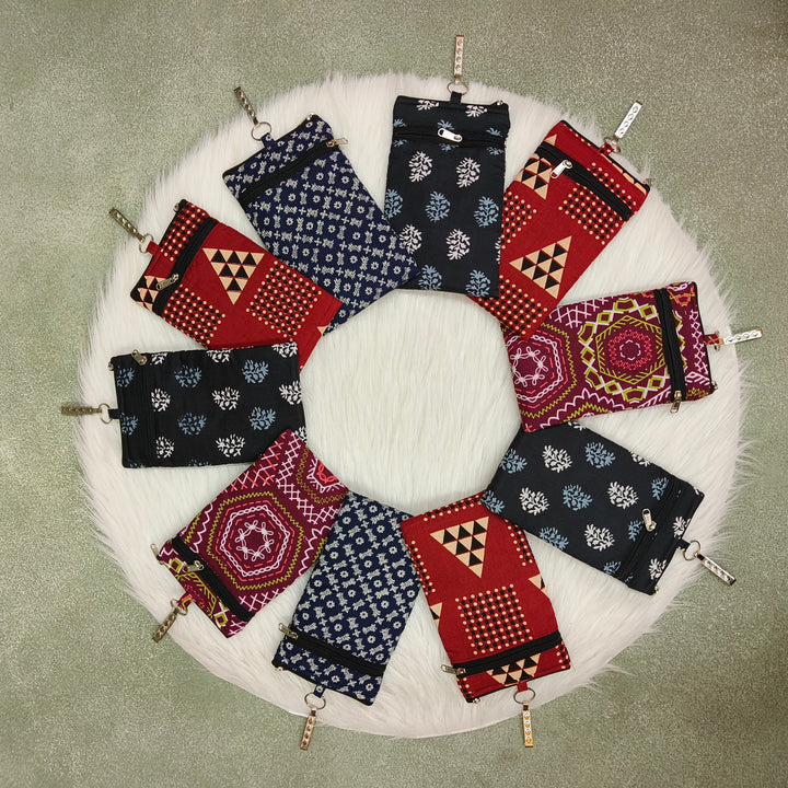 Saree clip Cotton Mobile pouch- Bundle