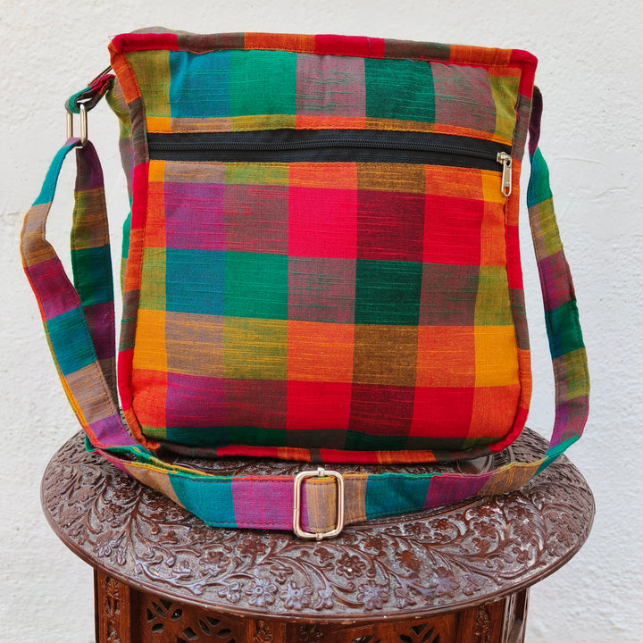 Xtra Sling bag multi color checks