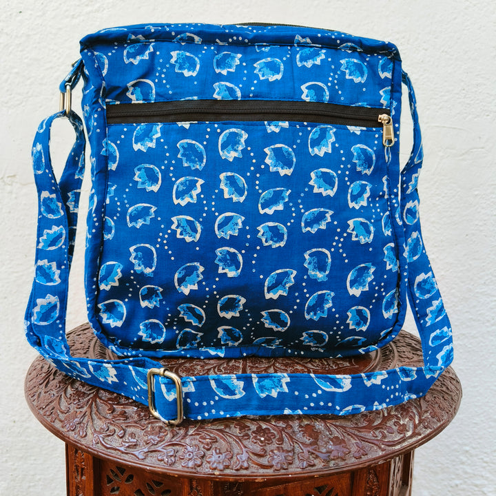 Xtra Sling bag Blue With print design