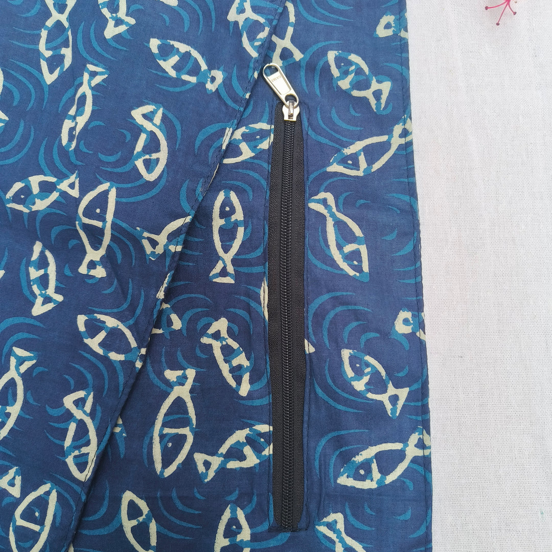 Pilgrim Bag - Fish Jaipur Print Blue