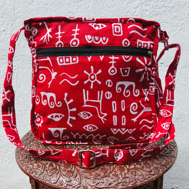 Xtra Sling bag red with animal print