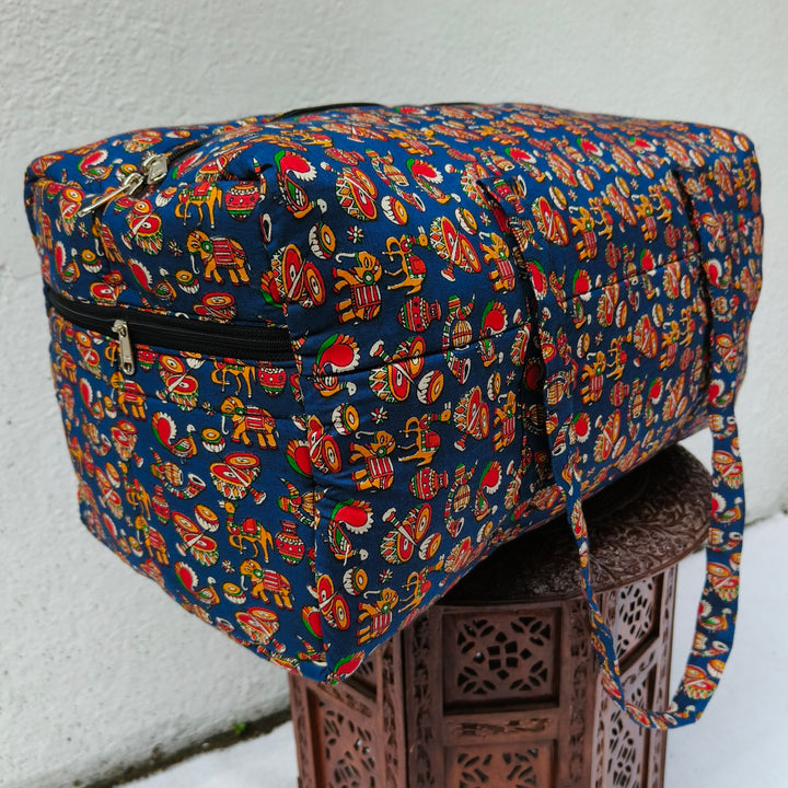 Rectangle Travel Bag Blue music print