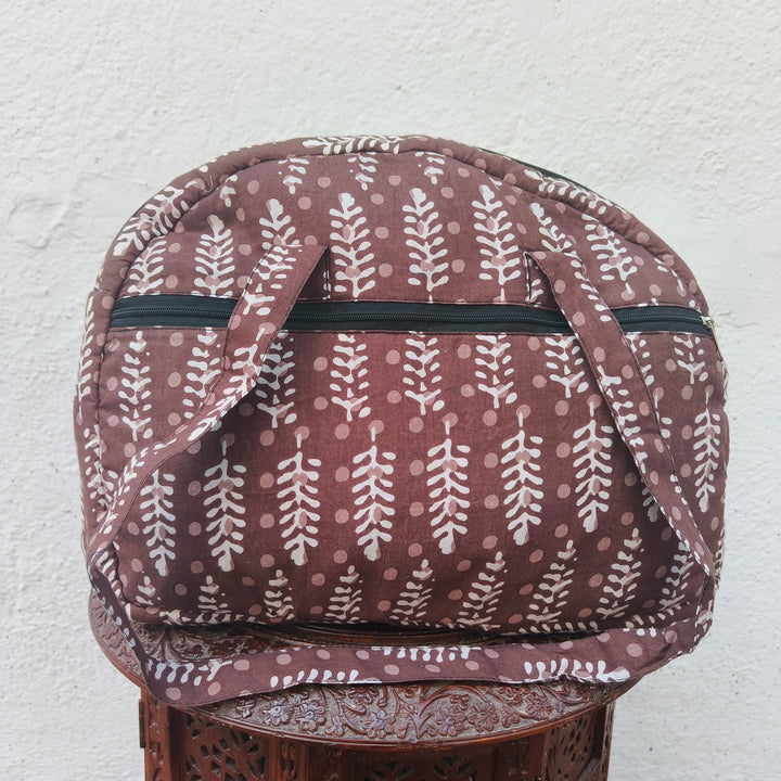 Everyday Tote brown with leaf print