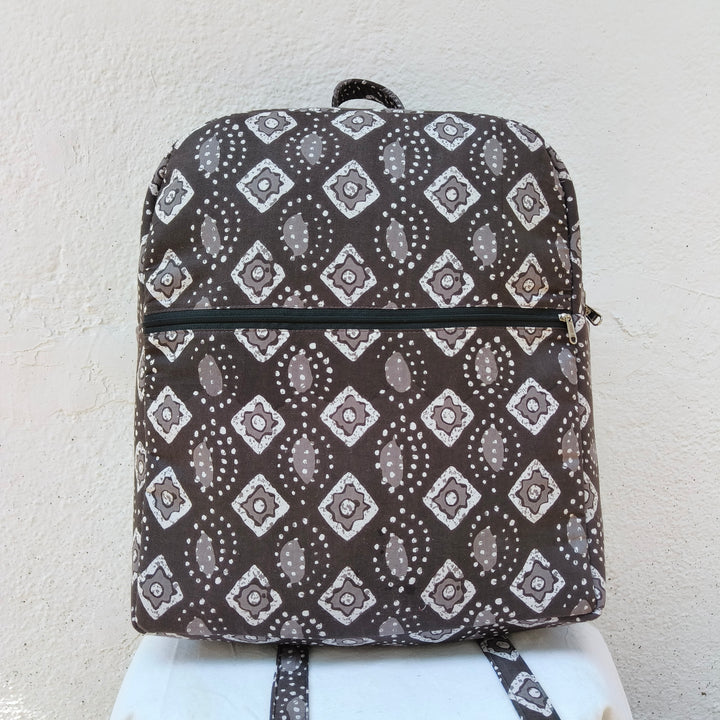 Backpack Grey with dot print