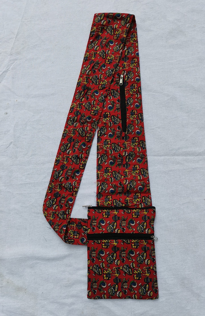 Pilgrim Bag - Red with music print