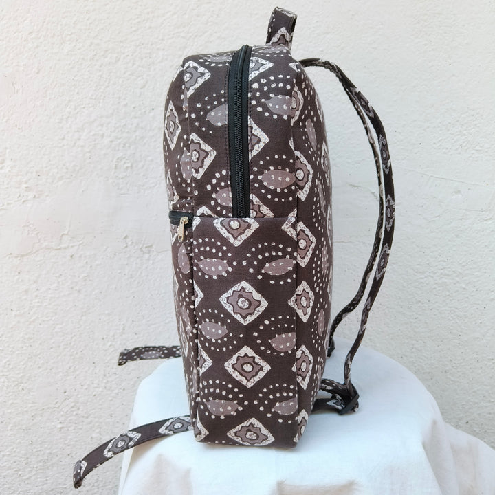 Backpack Grey with dot print
