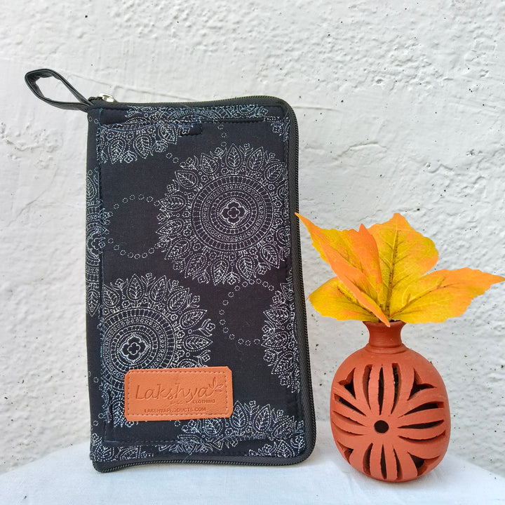 Utility Wallets Black Ajarkh print