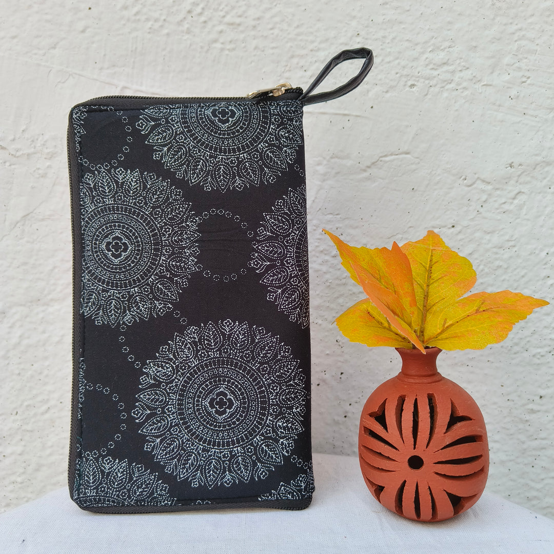 Utility Wallets Black Ajarkh print
