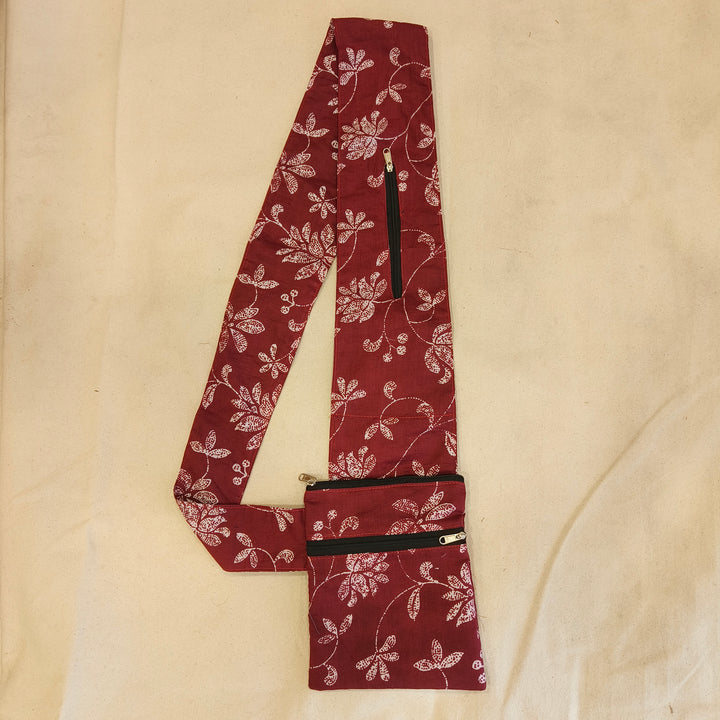 Pilgrim Bag - Red with floral print