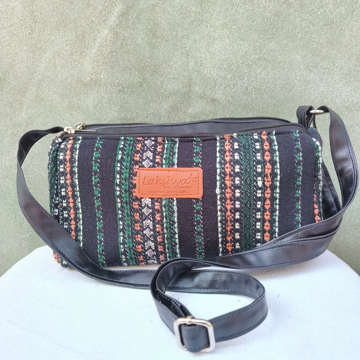 Easy Sling Black with multi color line print