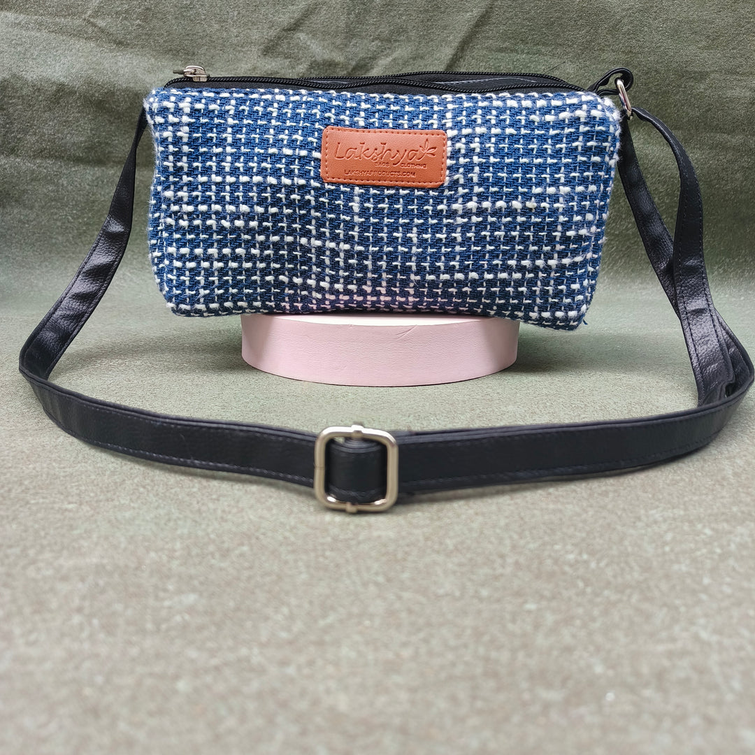 Easy Sling Denim blue with White line print