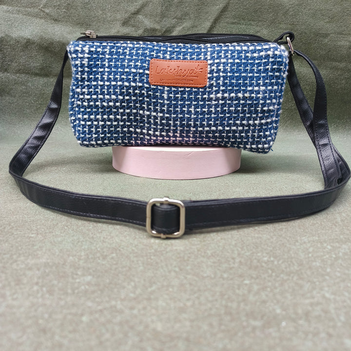 Easy Sling Denim blue with White line print