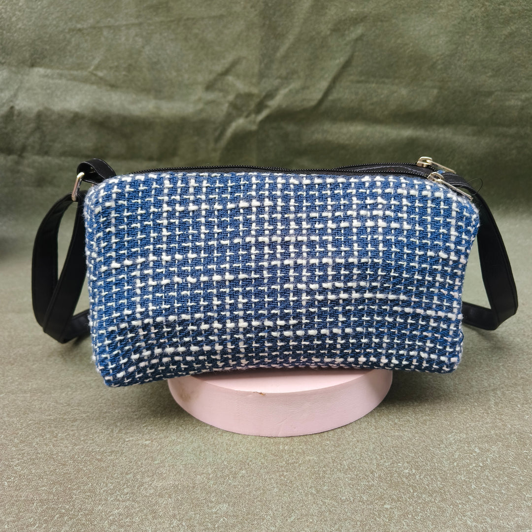 Easy Sling Denim blue with White line print