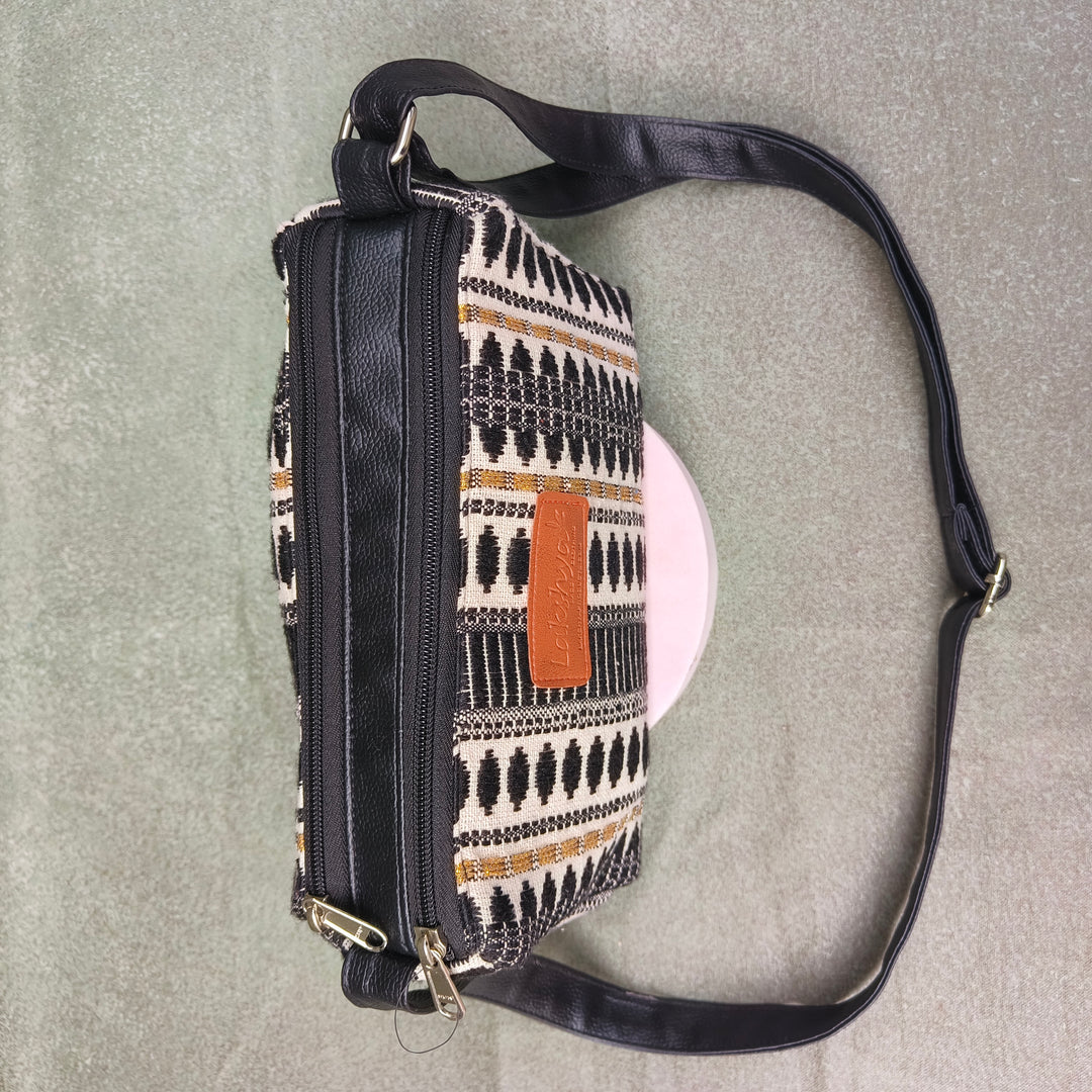 Easy Sling White with black gold lines