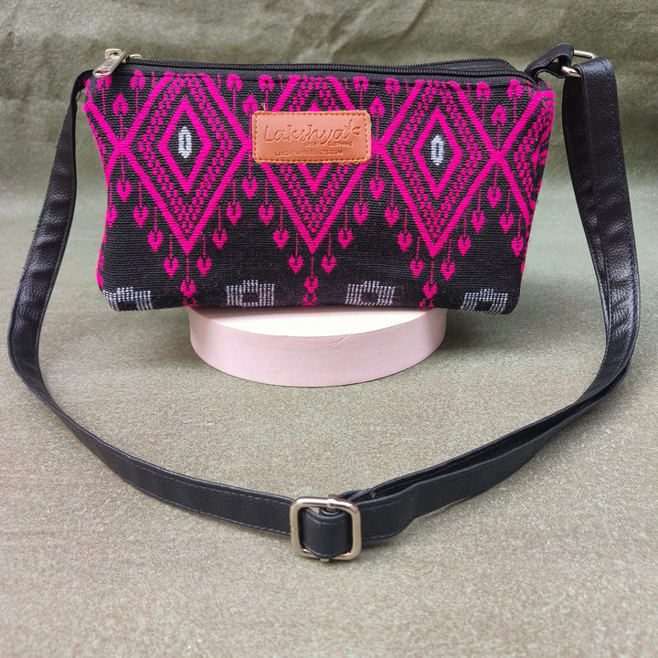 Easy Sling Black with pink diamond print