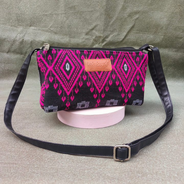 Easy Sling Black with pink diamond print