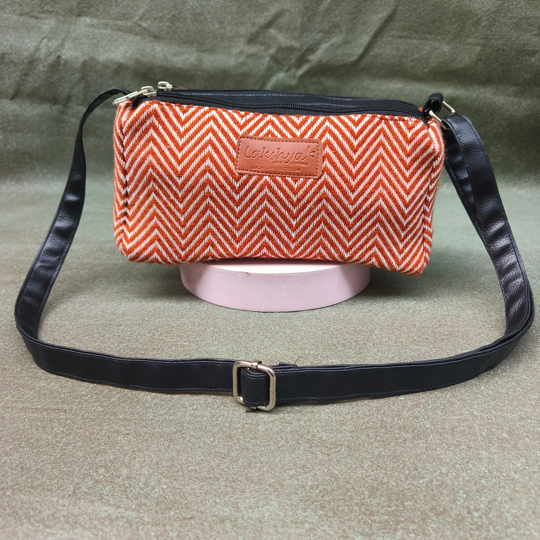 Easy Sling dark peach with zigzag print