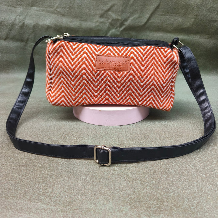 Easy Sling dark peach with zigzag print