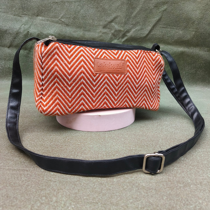 Easy Sling dark peach with zigzag print