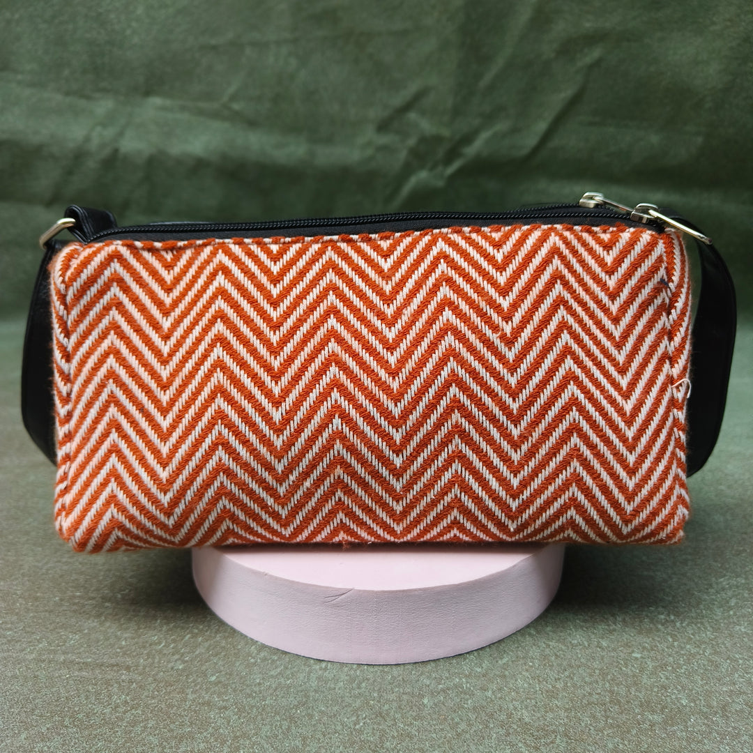 Easy Sling dark peach with zigzag print